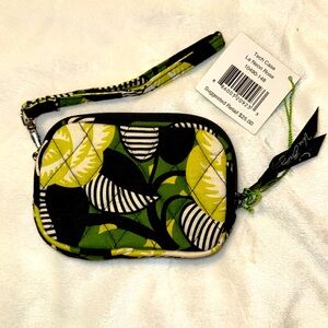 Vera Bradley Wristlet Small Tech Case Retired La Neon Rose 5” x 4” NWT